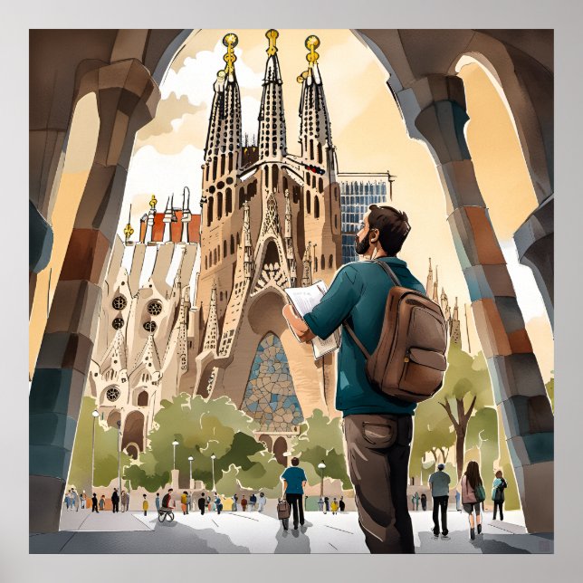 La Sagrada Família Impressão de Barcelona (Frente)