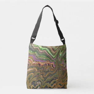La Strada 1 Brag verde-Dourada Abstrato Tote