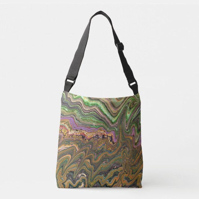 La Strada 1 Brag verde-Dourada Abstrato Tote (Frente)