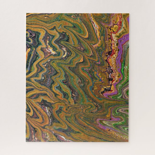 La Strada 2 Quebra-cabeça verde e Dourado (Vertical)