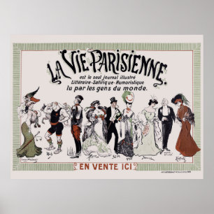 La Vie Parisienne França Poster vintage 1905