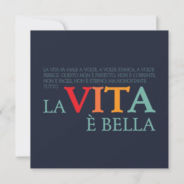 La vita è bella (Frente)