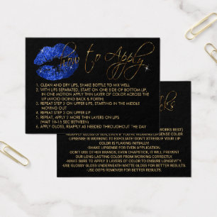 Lábios brilhantes azuis - Como aplicar