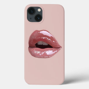 lábios brilhantes rosados giros