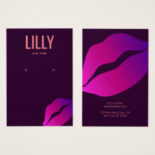 Lábios de beijaço rosa quente ouvindo placa de e