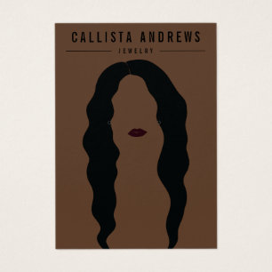 Lábios de Cabelo Preto Moderno Menina Vestindo Ca