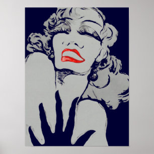 Lábios de drama MUDAM DE COR ~ Poster 16x12