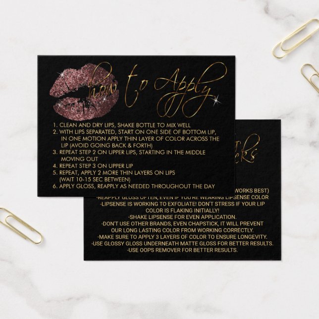 Lábios de Rosa com poeira escura - Como aplicar (Escritótio)