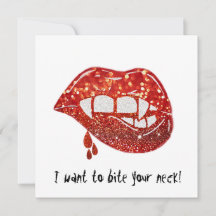 Lábios De Vampiro Faux Glitter Morde Seu Pescoço