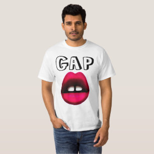 LÁBIOS DOS T-SHIRT DA MENINA DO DENTE DE GAP
