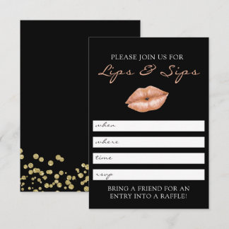Lábios e convite de festas de Lipsense dos sorvos