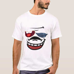 Lábios e Dentes Harmonia: Design de Camisa Emoji Ú