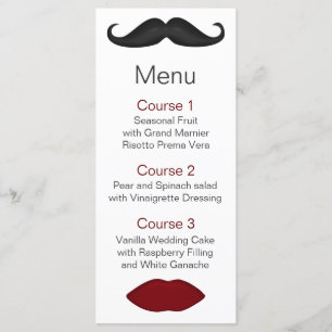 lábios e menu do casamento da modificação do