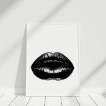 Lábios Pretos Impressão Moderno<br><div class="desc">Lábios de Poster moderno Impressão de preto,  seguindo as últimas tendências em decoração doméstica,  é ideal para renovar suas paredes.</div>