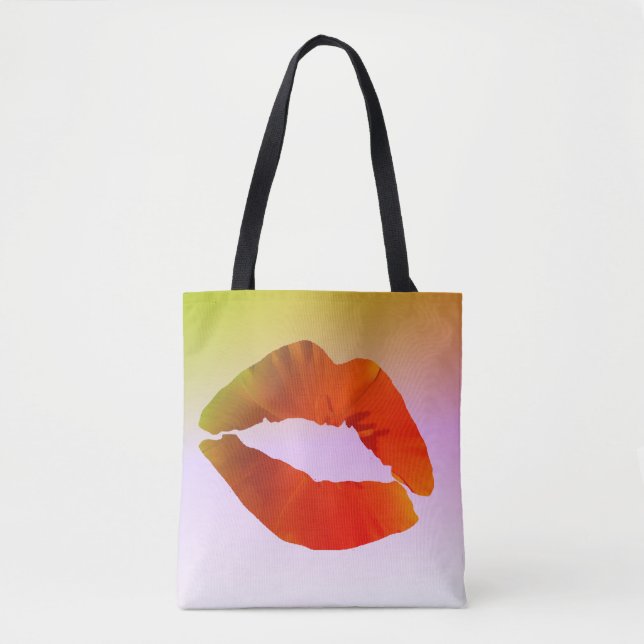 Lábios - Saco de Tote Personalizado de Impressão (Frente)