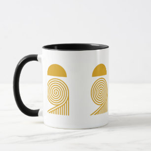Labirinto de Luz – Sol e Caneca de Espiral Dourada