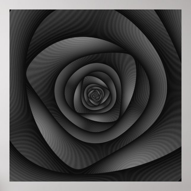 Labirinto Espiral poster em Monocromo (Frente)