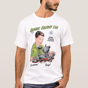Laboratório da energia atômica para o t-shirt do