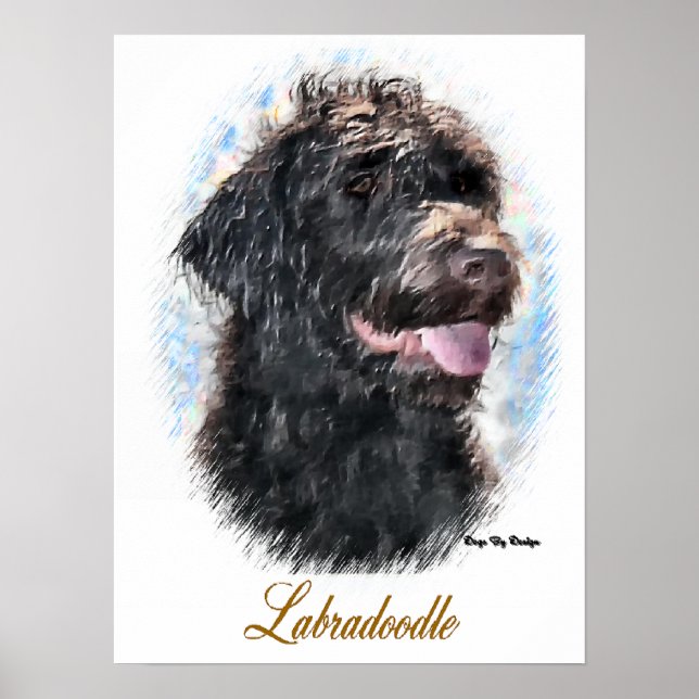 Labradoodle Art Impressão (Frente)