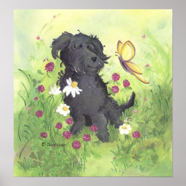 Labradoodle Doodle Dog / Artist Poster (Frente)