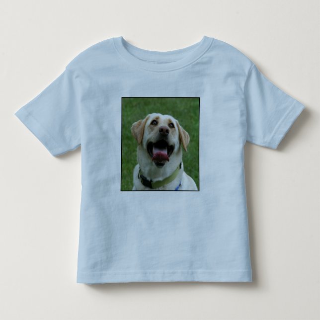 Labrador amarelo caçoa o t-shirt (Frente)
