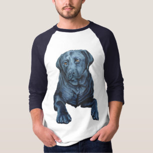 Labrador Camisa Blue Dog Art Baseball Jersey