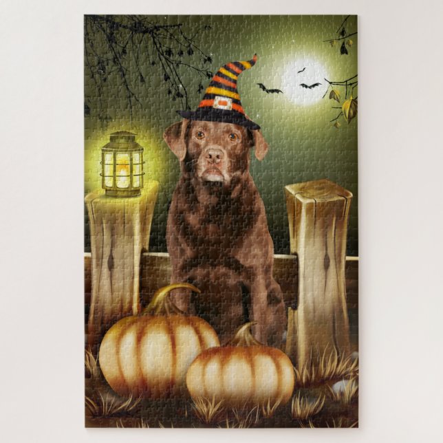Labrador Halloween Jigsee Quebra-cabeça (Vertical)