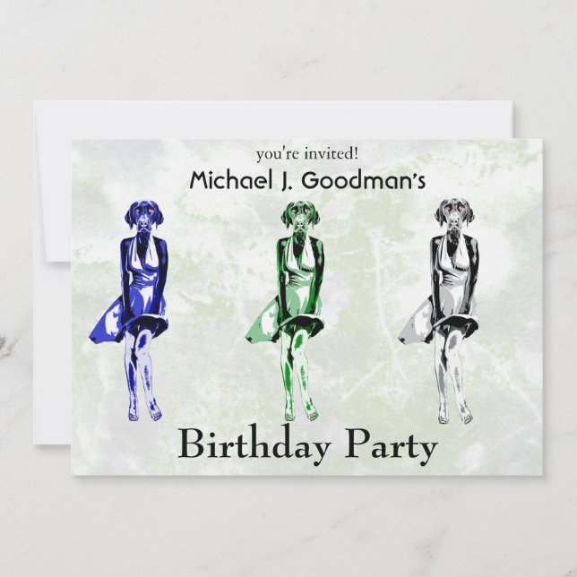 Labrador Monroe - modelo de convite de estilo (Frente)