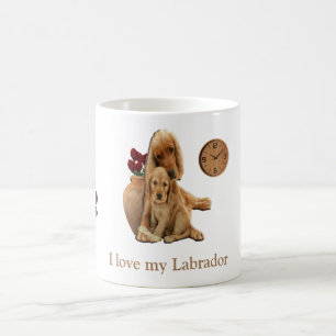 Labrador recupera caneca de café