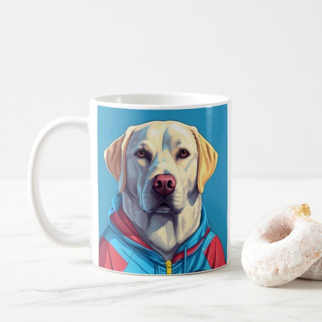Labrador recupera caneca de café com macaco (Com Donut)