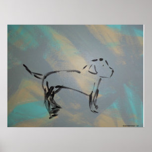 Labrador Retriever Abstrato Poster