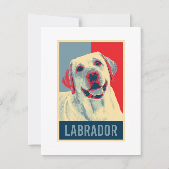 Labrador Retriever Dog Portrait Pop Art (Frente)
