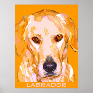 Labrador retriever que pinta o poster
