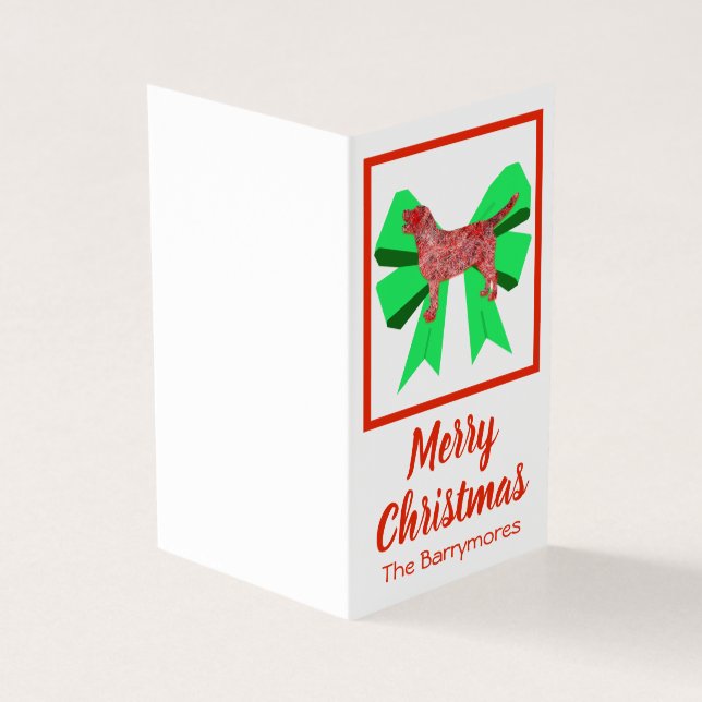 Labrador Retriever Saco de Natal Cachorro e Arco (Exterior)