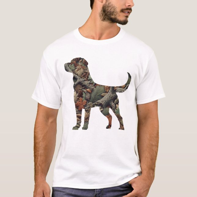 Labrador Retriever T-Shirt com Camo (Frente)