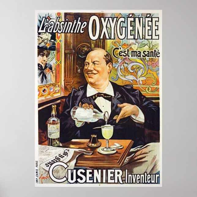 L'Absinthe Cusenier Poster (Frente)
