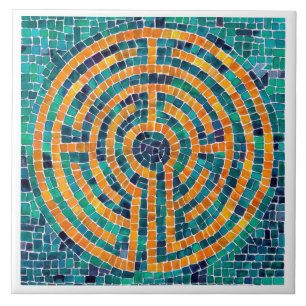LABYRINTH II 6x6 - Azulejo cerâmico branco
