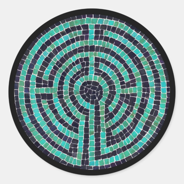 LABYRINTH III Grandes Autocolantes redondos - Pret (Frente)