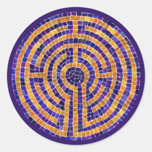 LABYRINTH MOSAIC Grandes Autocolantes redondos - R