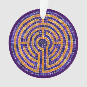 LABYRINTH MOSAIC - Ornamento do Círculo Acrílico