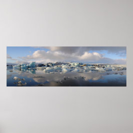 Laca glaciar de Jokulsarlon na Islândia poster