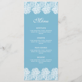 Lace Branco no Menu Clássico Azul Pastel