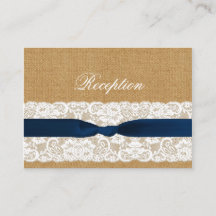 Lace de burlap FAUX, convite de recepção de casame