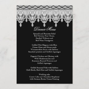Lace de Largura, Preto e Branco - Menu Janto