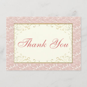 Lace de tinta de Cartões de agradecimentos de noiv