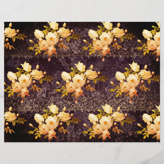 Lace gótico com papel Rosa (Frente)