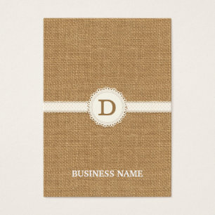 Lace Monograma Burlap Earration/Jewelry Display