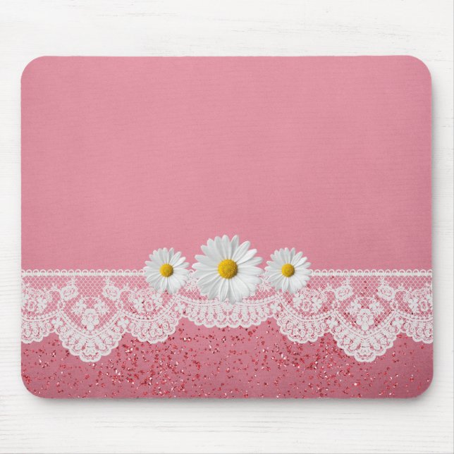 Lace Mousepad Romântico de Luxo (Frente)