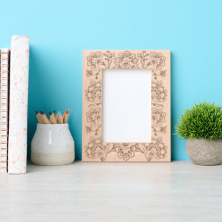 Lace Pattern Floral Motif Portrait Size