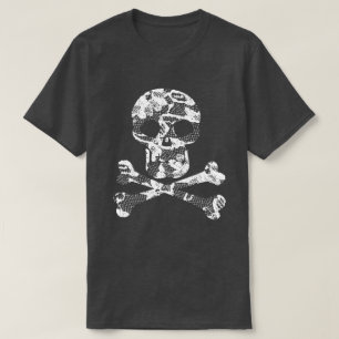 Lace Pattern Skull and Crossbones T-Shirt